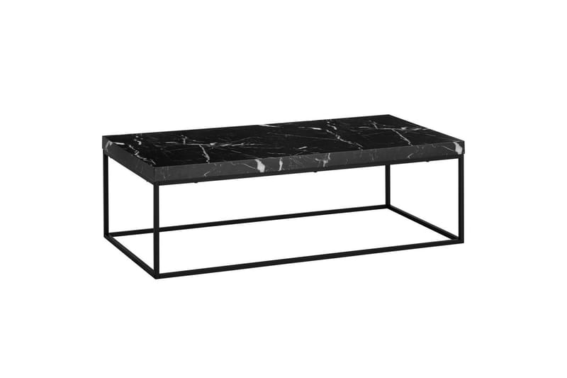 Sofabord Wohnling rektangulær 120 cm, stenoptik, moderne look Marmor sort - Marmor sort - Møbler - Borde - Sofabord