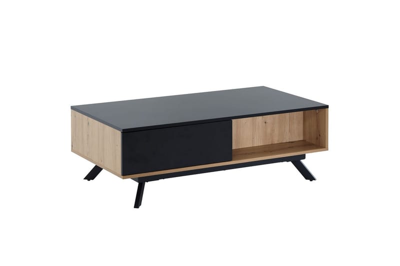 Sofabord Wohnling Rektangulær MDF eg look med stor skuffe bakke moderne look - Møbler - Borde - Sofabord