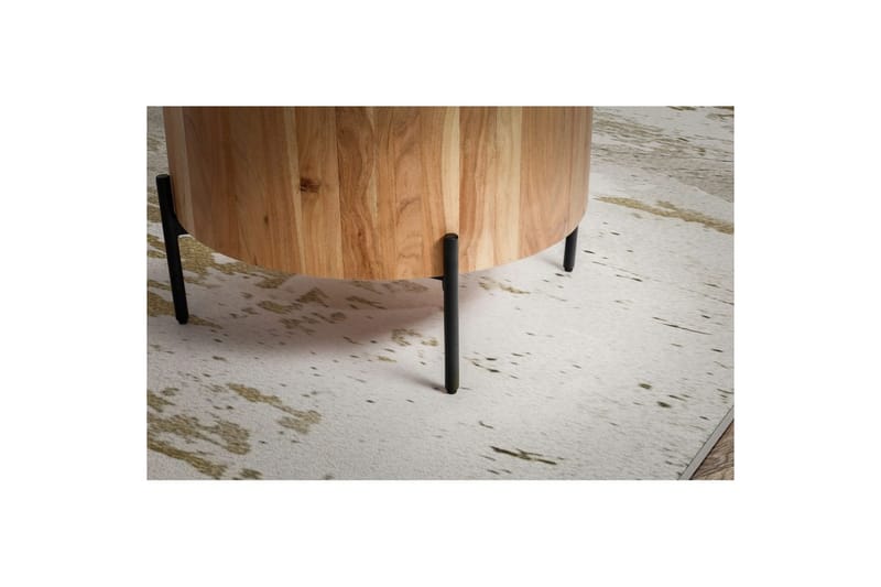 Sofabord Wohnling Rund 60 cm massivt træ skandinavisk stil - Møbler - Borde - Sofabord