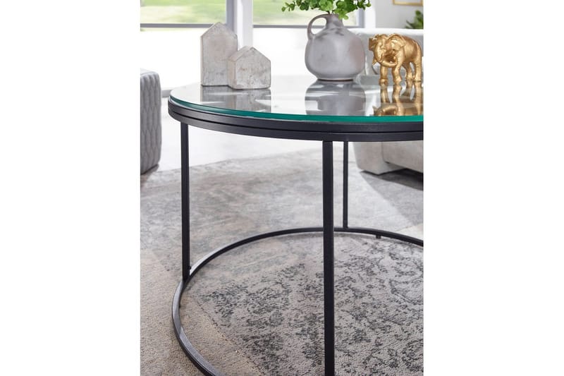 Sofabord Wohnling Rund 60 cm sikkerhedsglas ur stil - Møbler - Borde - Sofabord