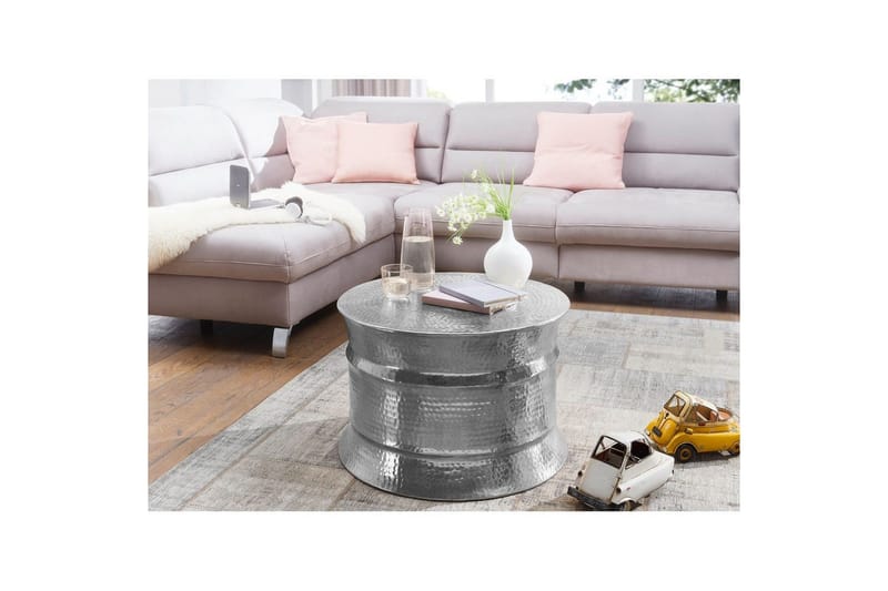 Sofabord Wohnling Rund Hamret Aluminium Overflade Lakeret Orientalsk - Møbler - Borde - Sofabord