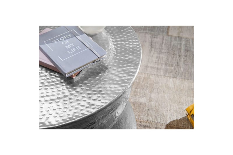 Sofabord Wohnling Rund Hamret Aluminium Overflade Lakeret Orientalsk - Møbler - Borde - Sofabord