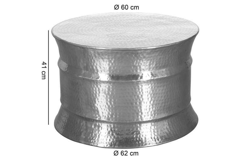 Sofabord Wohnling Rund Hamret Aluminium Overflade Lakeret Orientalsk - Møbler - Borde - Sofabord