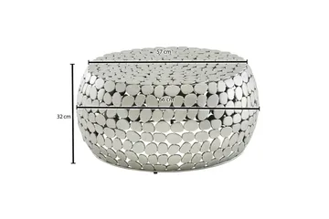 Sofabord Wohnling Rund Metalplade Stil Mat Look Moderne - Møbler - Borde - Sofabord