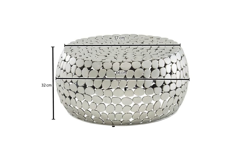 Sofabord Wohnling Rund Metalplade Stil Mat Look Moderne - Møbler - Borde - Sofabord