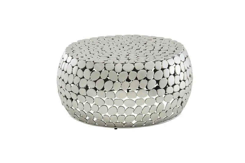 Sofabord Wohnling Rund Metalplade Stil Mat Look Moderne, undefined