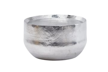 Sofabord Wohnling rundt metal 60 cm hamret look, orientalsk stil Sølv
