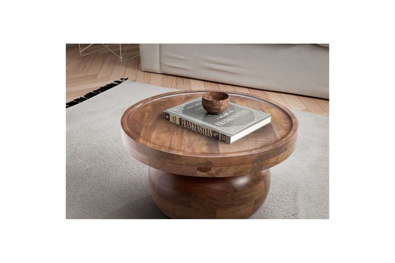 Sofabord Wohnling Solidtræ mango 50 cm organisk look moderne - Møbler - Borde - Sofabord