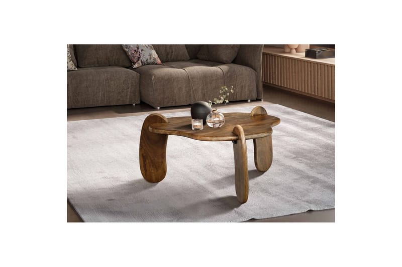 Sofabord Wohnling Solidtræ mango 78 cm organisk look moderne - Møbler - Borde - Sofabord