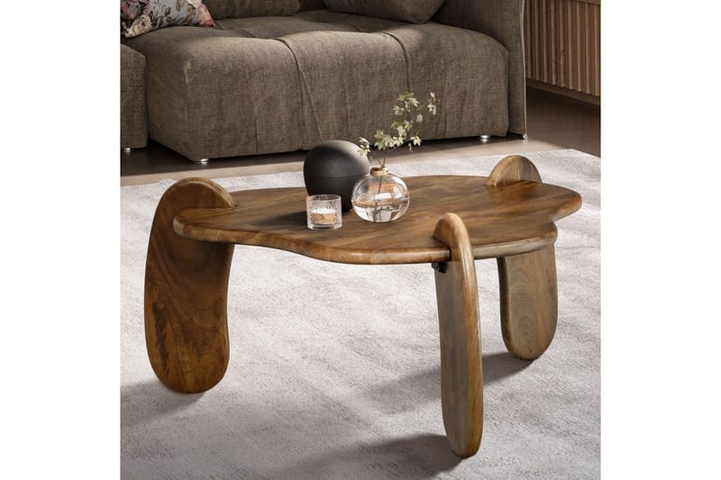 Sofabord Wohnling Solidtræ mango 78 cm organisk look moderne - Møbler - Borde - Sofabord