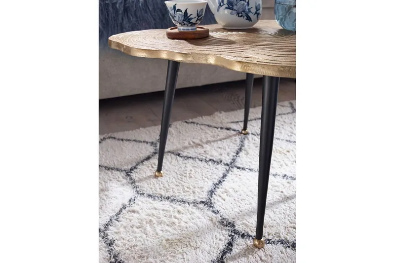 Sofabord Wohnling Træskive stil metal moderne med metalben - Møbler - Borde - Sofabord