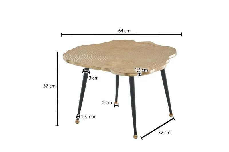 Sofabord Wohnling Træskive stil metal moderne med metalben - Møbler - Borde - Sofabord