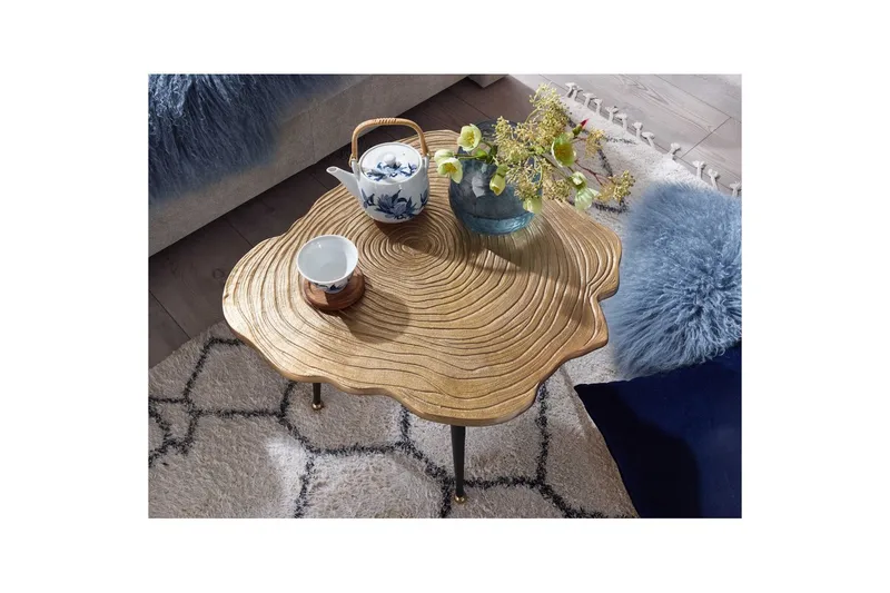 Sofabord Wohnling Træskive stil metal moderne med metalben - Møbler - Borde - Sofabord