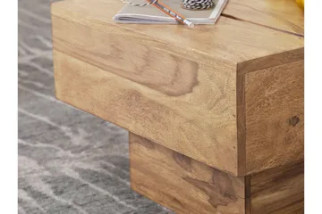 Woolam Kvadratisk Sofabord 44 cm i Massivt Træ - Brun - Møbler - Borde - Sofabord