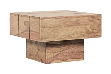 Woolam Kvadratisk Sofabord 44 cm i Massivt Træ - Brun - Møbler - Borde - Sofabord