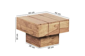 Woolam Kvadratisk Sofabord 44 cm i Massivt Træ - Brun - Møbler - Borde - Sofabord