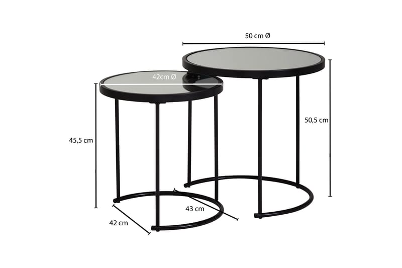 Wrighton Indskudsbord 50 cm - Sort - Møbler - Borde - Sofabord