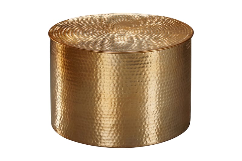 Xeniah Sofabord 61 cm Rundt - Guld - Møbler - Borde - Sofabord