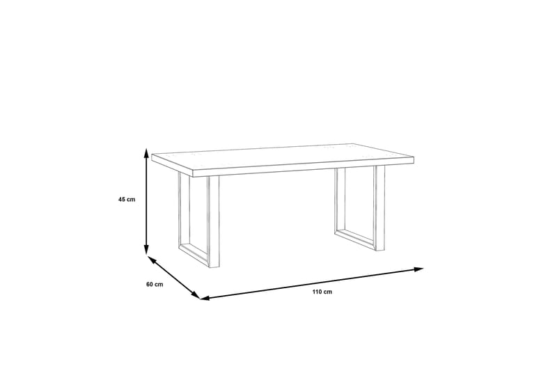 Yatton Sofabord 110 cm - Sort / Brun - Møbler - Borde - Sofabord