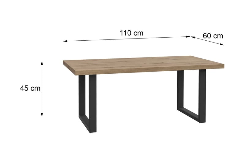Yatton Sofabord 110 cm - Sort / Brun - Møbler - Borde - Sofabord
