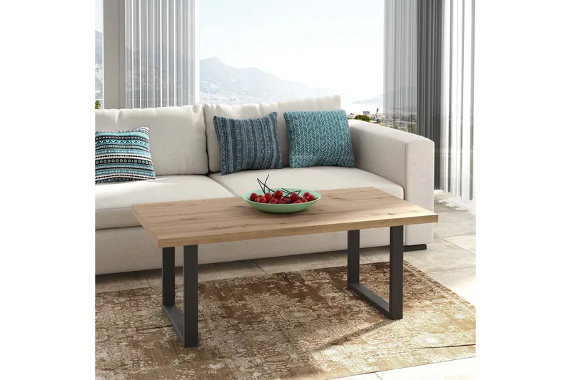 Yatton Sofabord 110 cm - Sort / Brun - Møbler - Borde - Sofabord