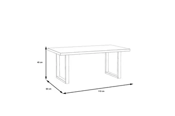 Yatton Sofabord 110 cm - Sort / Brun - Møbler - Borde - Sofabord
