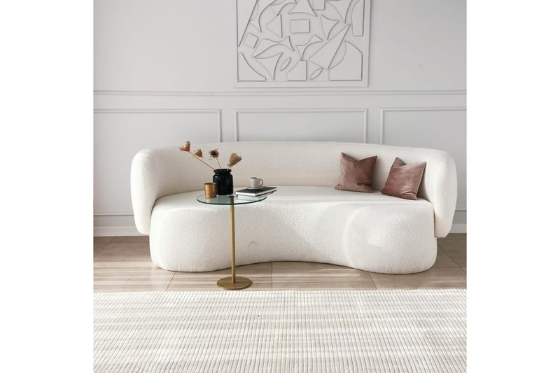 Yggersryd Sofabord 40x50x40 cm Rundt - Guld - Møbler - Borde - Sofabord
