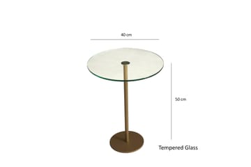 Yggersryd Sofabord 40x50x40 cm Rundt - Guld - Møbler - Borde - Sofabord