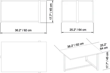 Yggersryd Sofabord 92 cm - Brun - Møbler - Borde - Sofabord