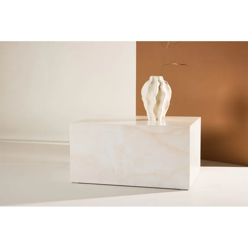 Sofabord York - Lysegul, 80 x 60 - Møbler - Borde - Sofabord