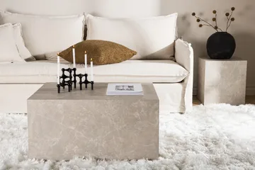 York Travertin Sofabord 80x60x40 cm - Beige - Møbler - Borde - Sofabord