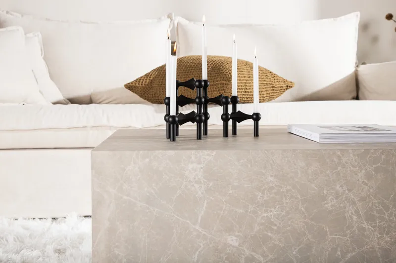 York Travertin Sofabord 80x60x40 cm - Beige - Møbler - Borde - Sofabord