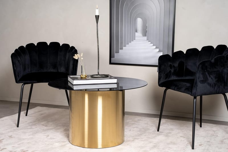 Ystad Sofabord Rundt 75 cm - Sort - Møbler - Borde - Sofabord