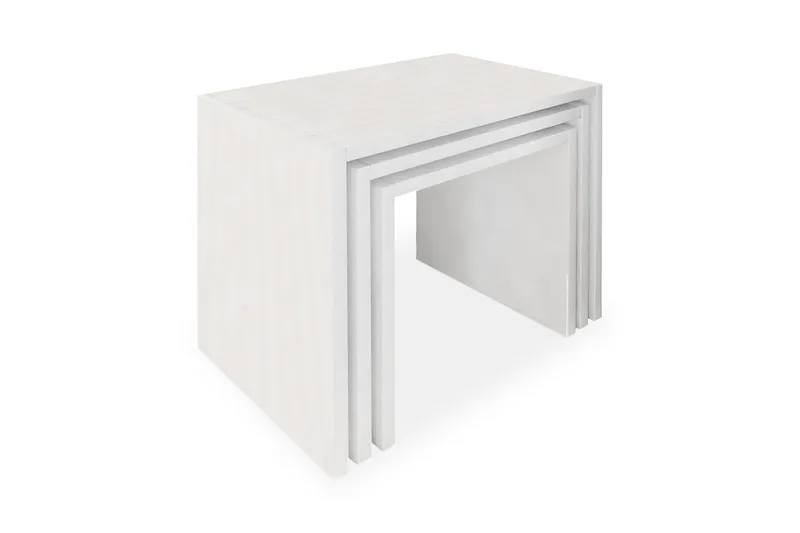 Zariel Indskudsbord 44 cm 3 Bord - Hvid - Møbler - Borde - Sofabord