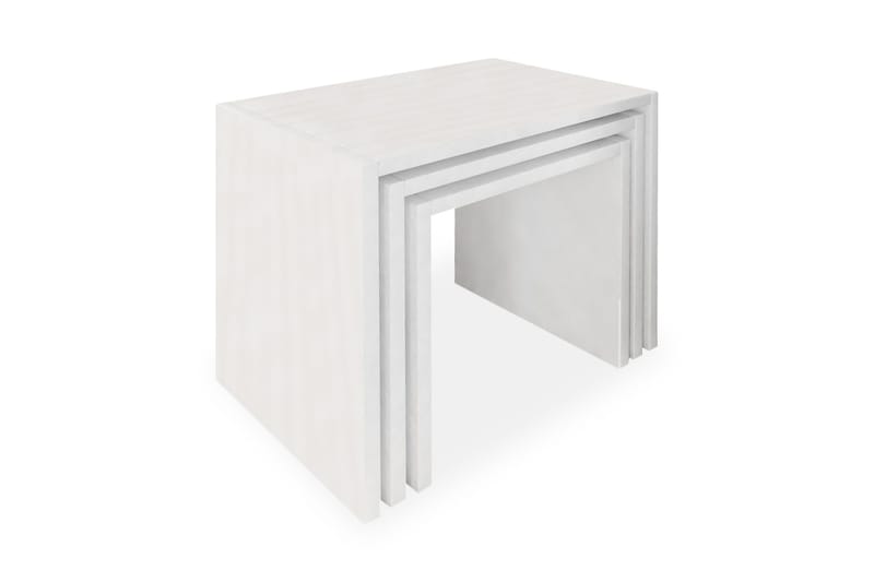 Zariel Indskudsbord 44 cm 3 Bord - Hvid - Møbler - Borde - Sofabord