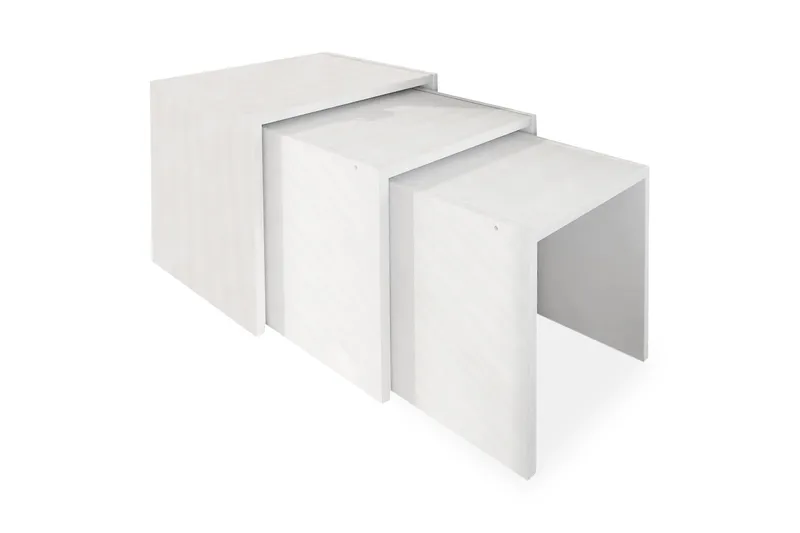 Zariel Indskudsbord 44 cm 3 Bord, Hvid