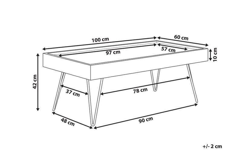 Zens Sofabord 100x60 cm - Træ / natur - Sofabord