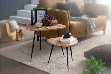 Zipp gyngebord 2-stk 60 cm - Træ / natur - Møbler - Borde - Sofabord