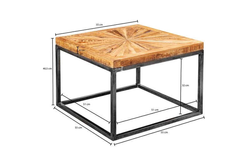 Zyauna sofabord 55 cm - Træ / natur - Møbler - Borde - Sofabord