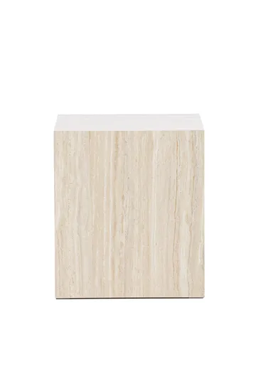 Sofabord Peach York sofabord 45x40x40 cm - Travertin-look Beige - Møbler - Borde - Sofabord