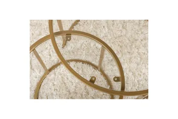 Sofabordssæt 2 dele Rikiya Lille Guld Transparent - Guld Transparent - Møbler - Borde - Sofabord
