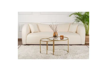 Sofabordssæt 2 dele Rikiya Lille Guld Transparent - Guld Transparent - Møbler - Borde - Sofabord