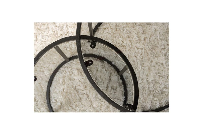 Sofabordssæt 2 dele Rikiya Lille Sort Grå - Sort Grå - Møbler - Borde - Sofabord