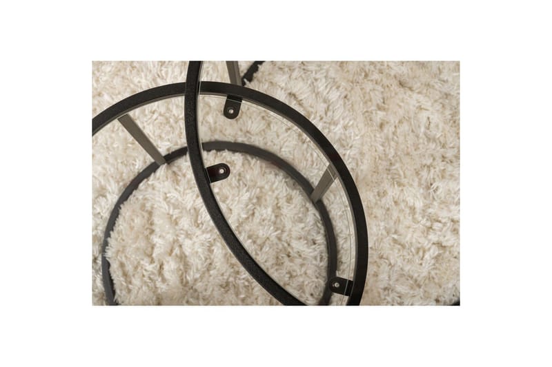 Sofabordssæt 2 dele Rikiya Lille Sort Transparent - Sort Transparent - Møbler - Borde - Sofabord