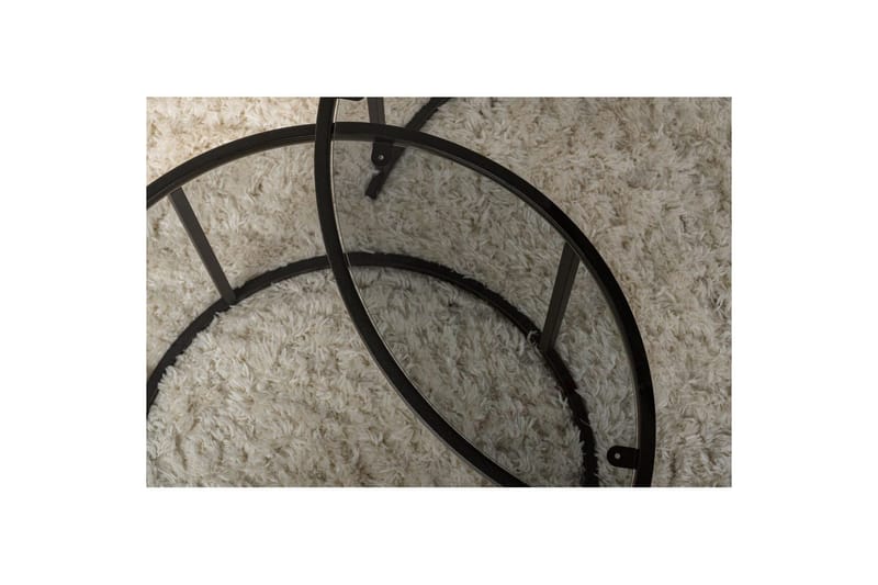 Sofabordssæt 2 dele Rikiya Sort Grå - Sort Grå - Møbler - Borde - Sofabord