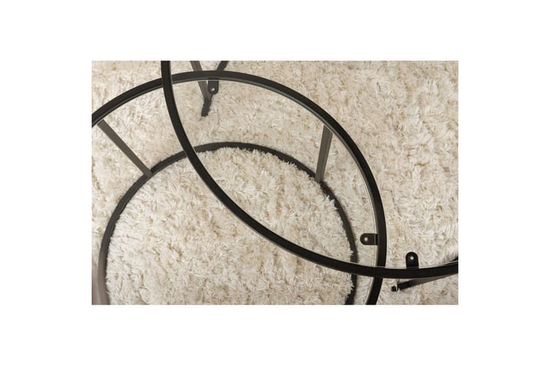 Sofabordssæt 2 dele Rikiya Sort Transparent - Sort Transparent - Møbler - Borde - Sofabord