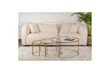 Sofabordssæt 3 dele Rikiya Guld Transparent - Guld Transparent - Møbler - Borde - Sofabord