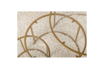 Sofabordssæt 3 dele Rikiya Guld Transparent - Guld Transparent - Møbler - Borde - Sofabord