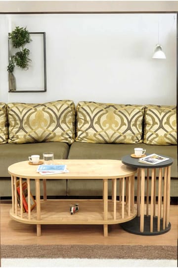 Sofabordssæt Hanah Home Peka Set (90 x 43 x 45 cm) Sapphire eg antracit - Sapphire Oak/Antracit - Møbler - Borde - Sofabord