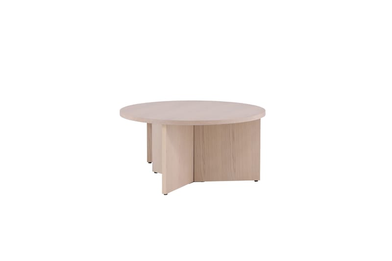 Sofabordssæt Saltø 2 stk. Runde 85 cm/65 cm Træ Hvid - Hvid - Møbler - Borde - Sofabord